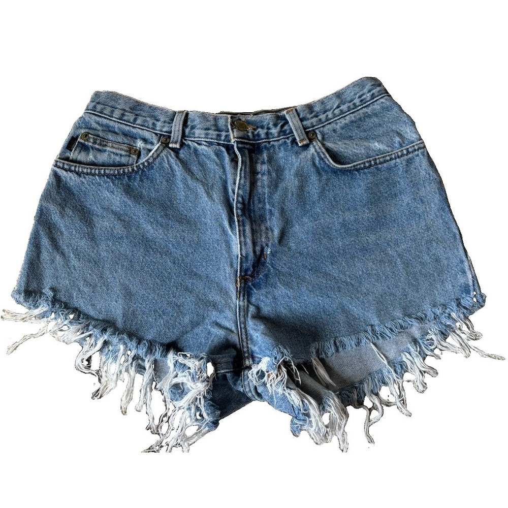 Ralph Lauren Shorts Womens 10 Light Wash Cut Off Frayed Jean Denim